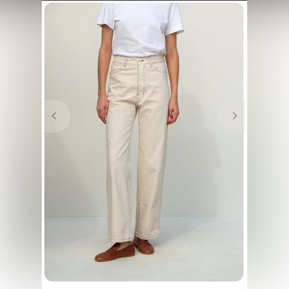 Jesse Kamm 225s Cream with Slate Stitching Sz 4 - Picture 2 of 6